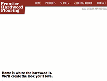 Tablet Screenshot of frontierhardwoodflooring.com